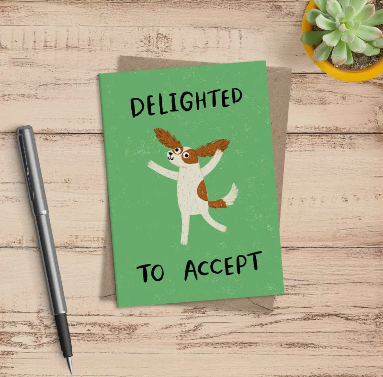 Mini Card - Delighted to Accept