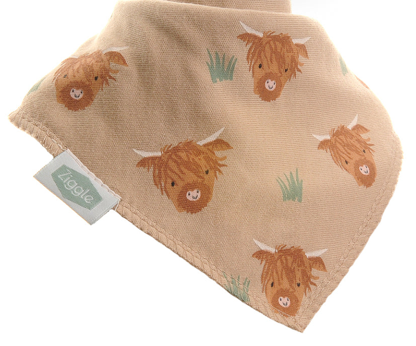 Highland Cow Dribble Bibs