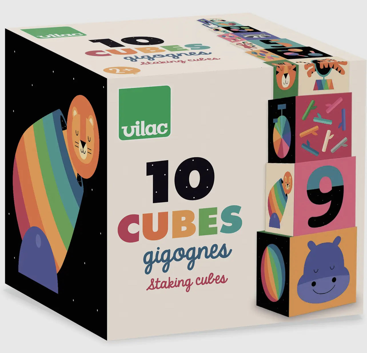 Bright Cheerful Decorated Stacking Cubes