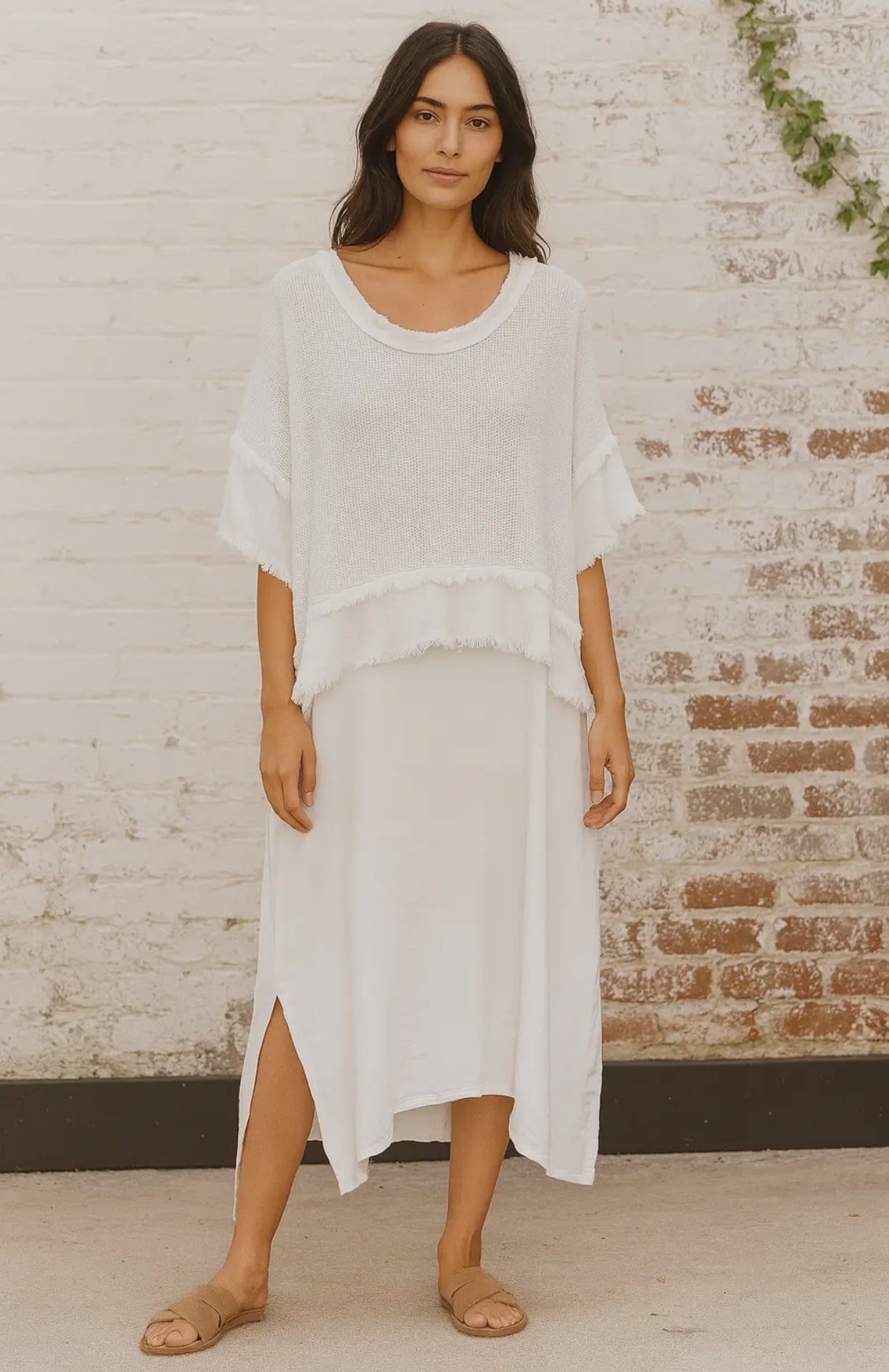 Brontë - 2 Piece Linen & Cotton Mix Dress & top