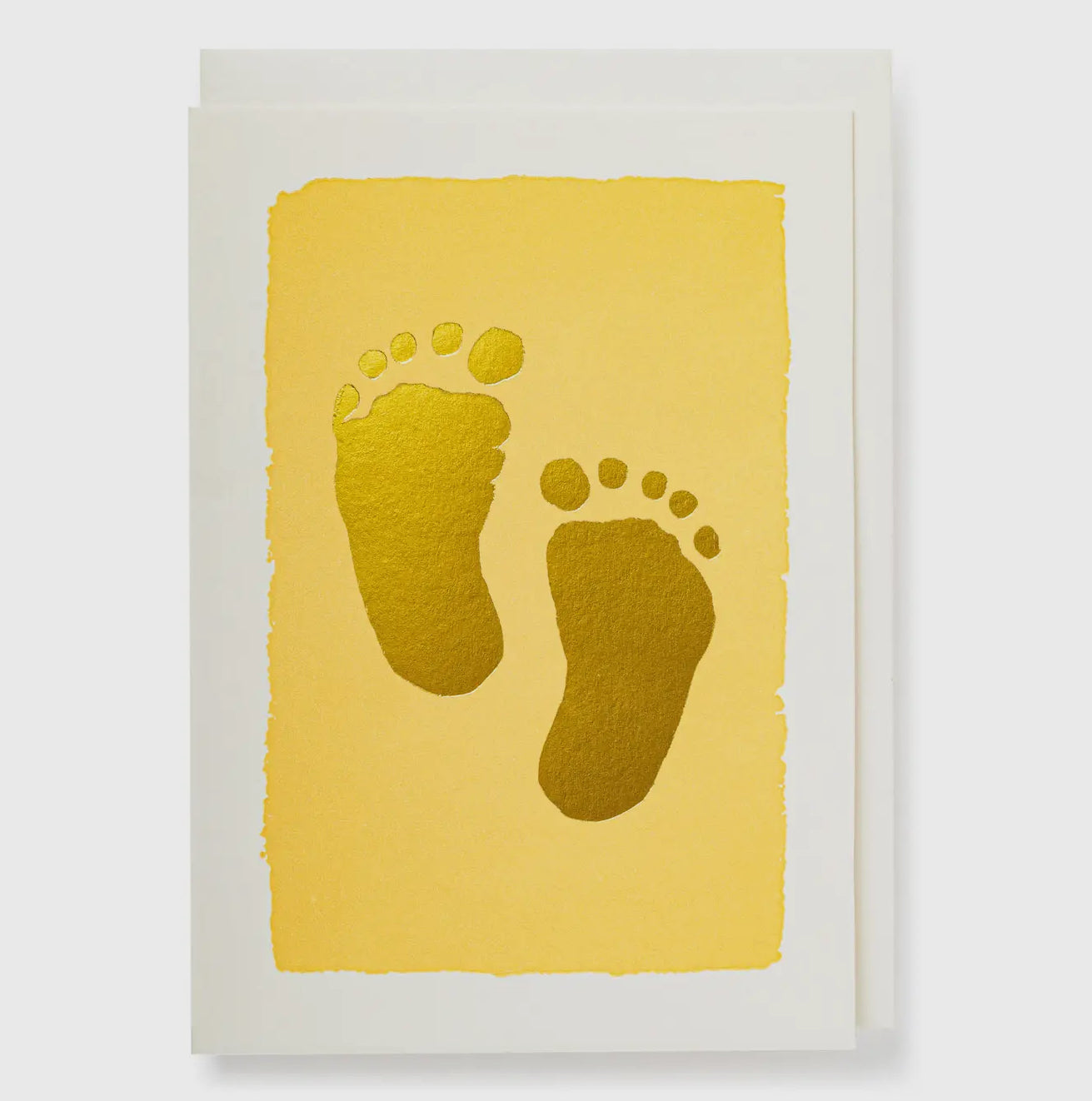 Baby Card Gold Feet- New Baby or Christening