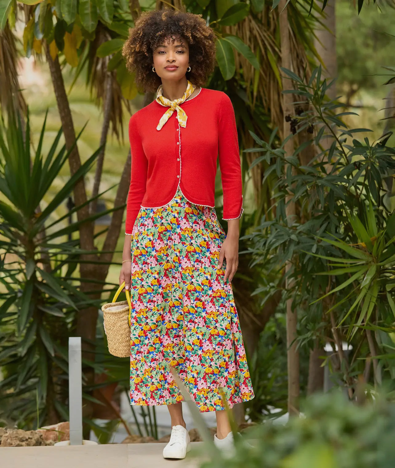 Sophie Pretty Floral Maxi Skirt - UK design