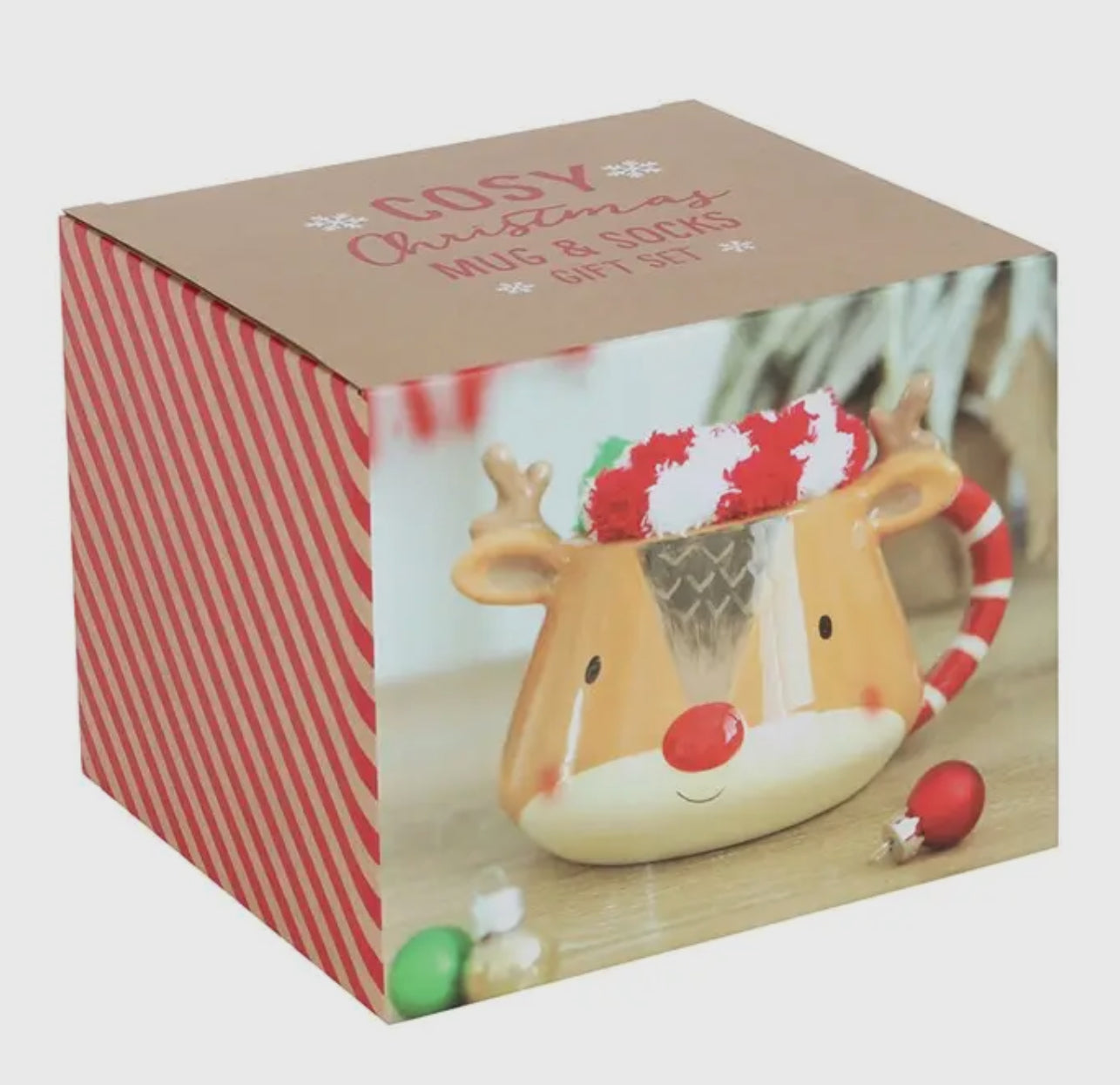 Christmas Mug & Sock Set - Reindeer