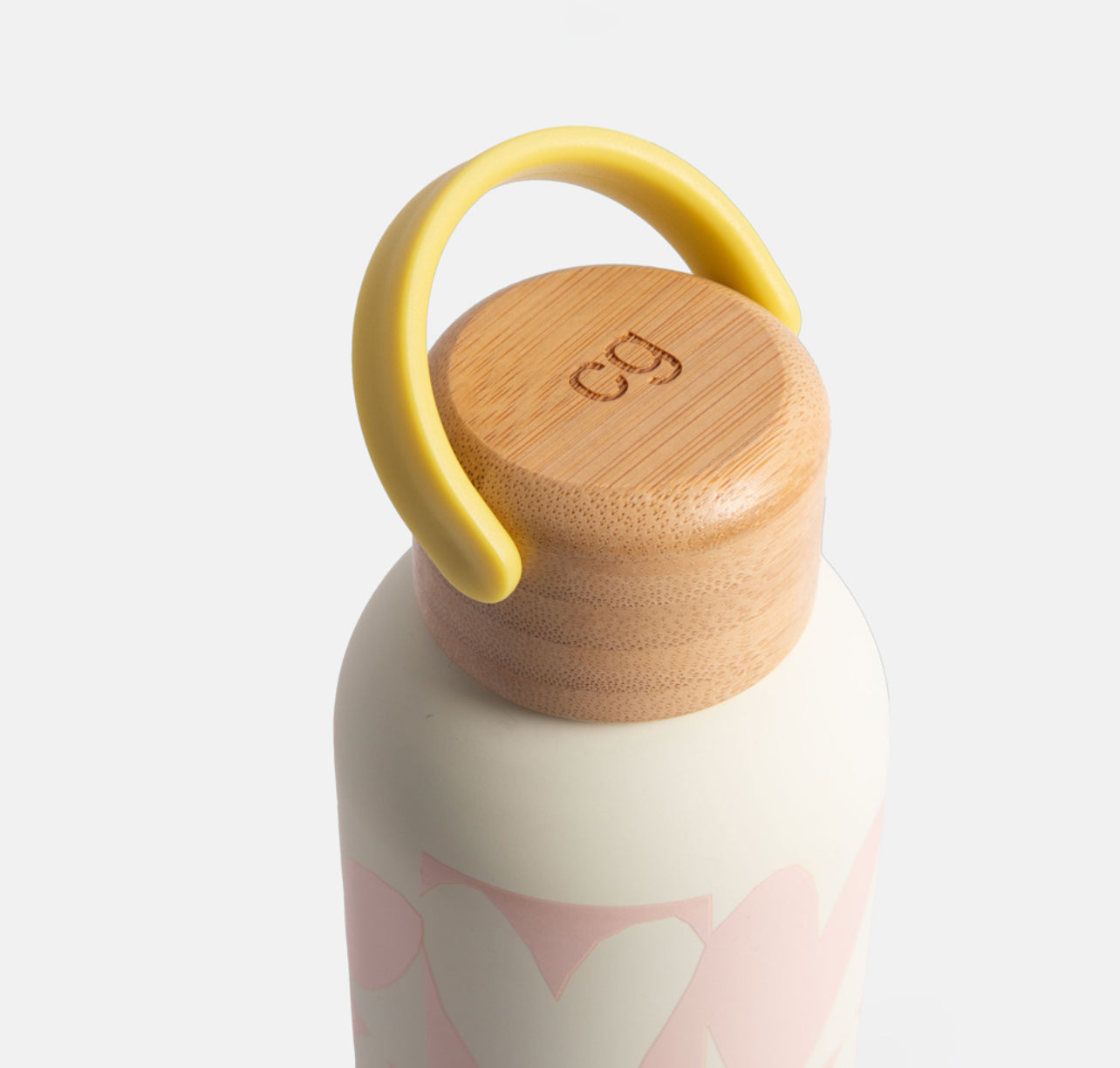 Pink Checkmate Heart Metal Water Bottle