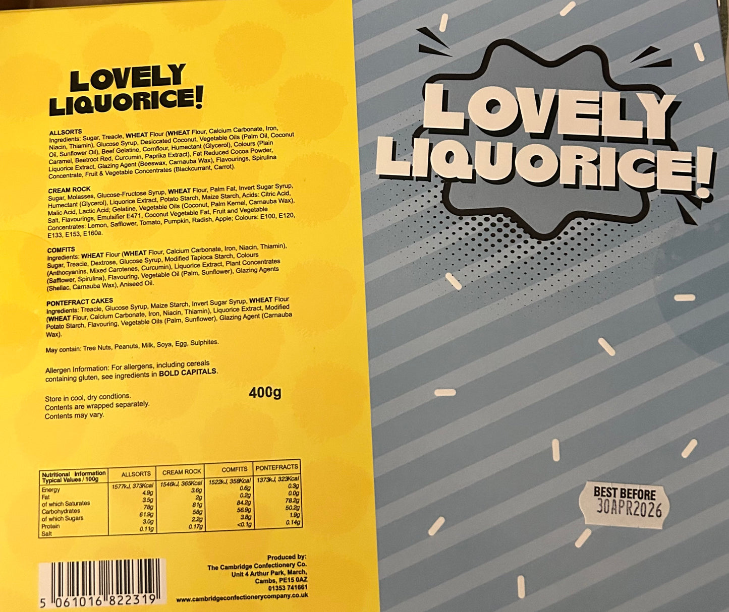 Lovely Liquorice Sweet Gift Box