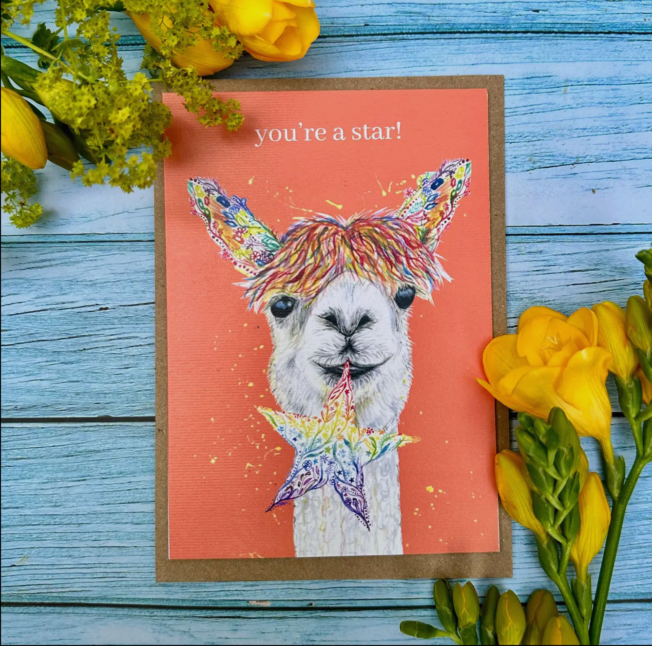 Jenn winnett - your a star lama card