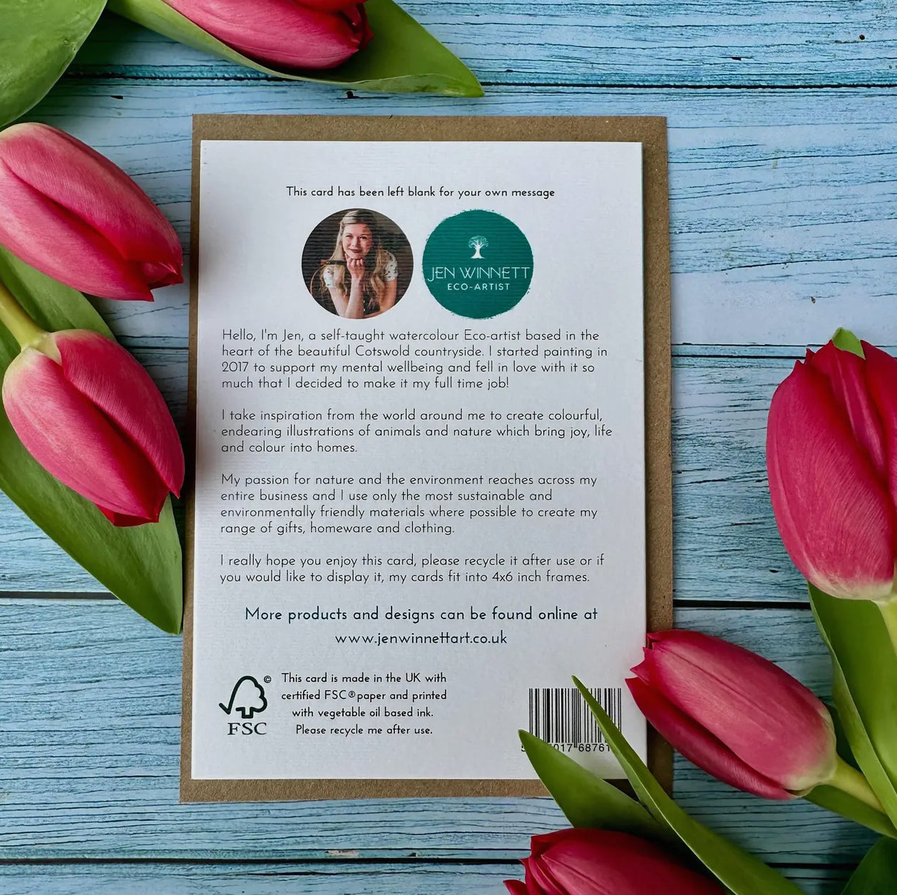 Good Luck Duck Card - UK Made Eco Card