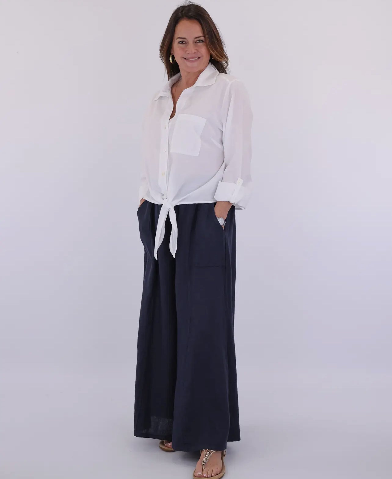 Lilly - Cotton Tie Shirt
