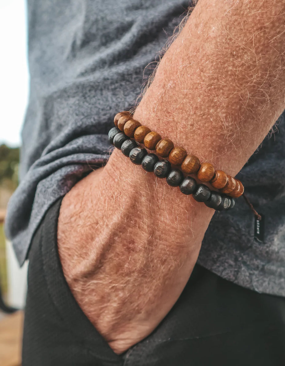 Men’s Kintamani Coconut Wood Bead Bracelet