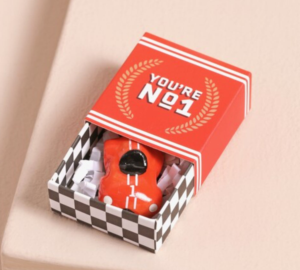 Matchbox sentiment - racing car ceramic gift