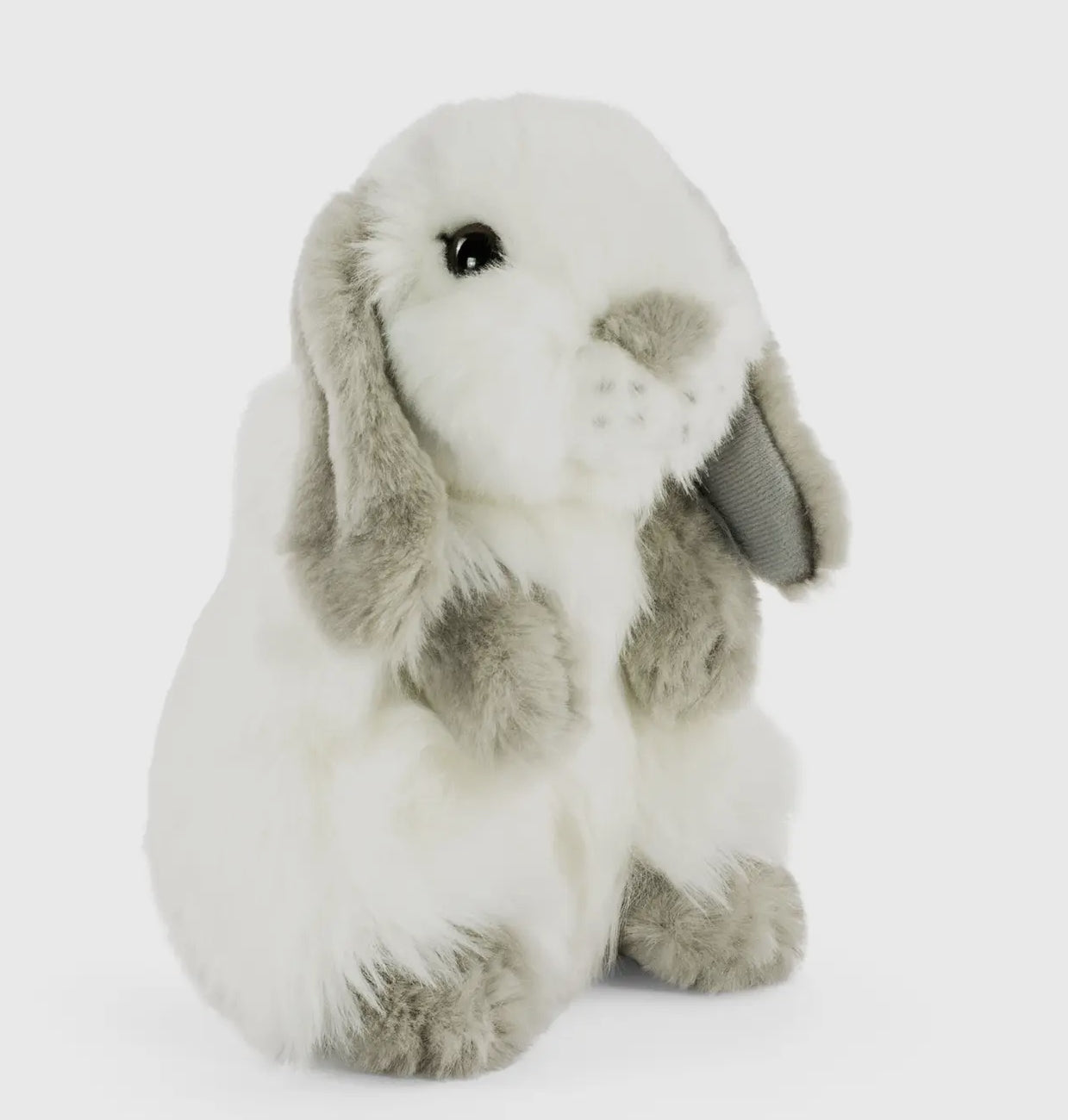 Living Nature Lop Eared Grey & White Rabbit Plushie