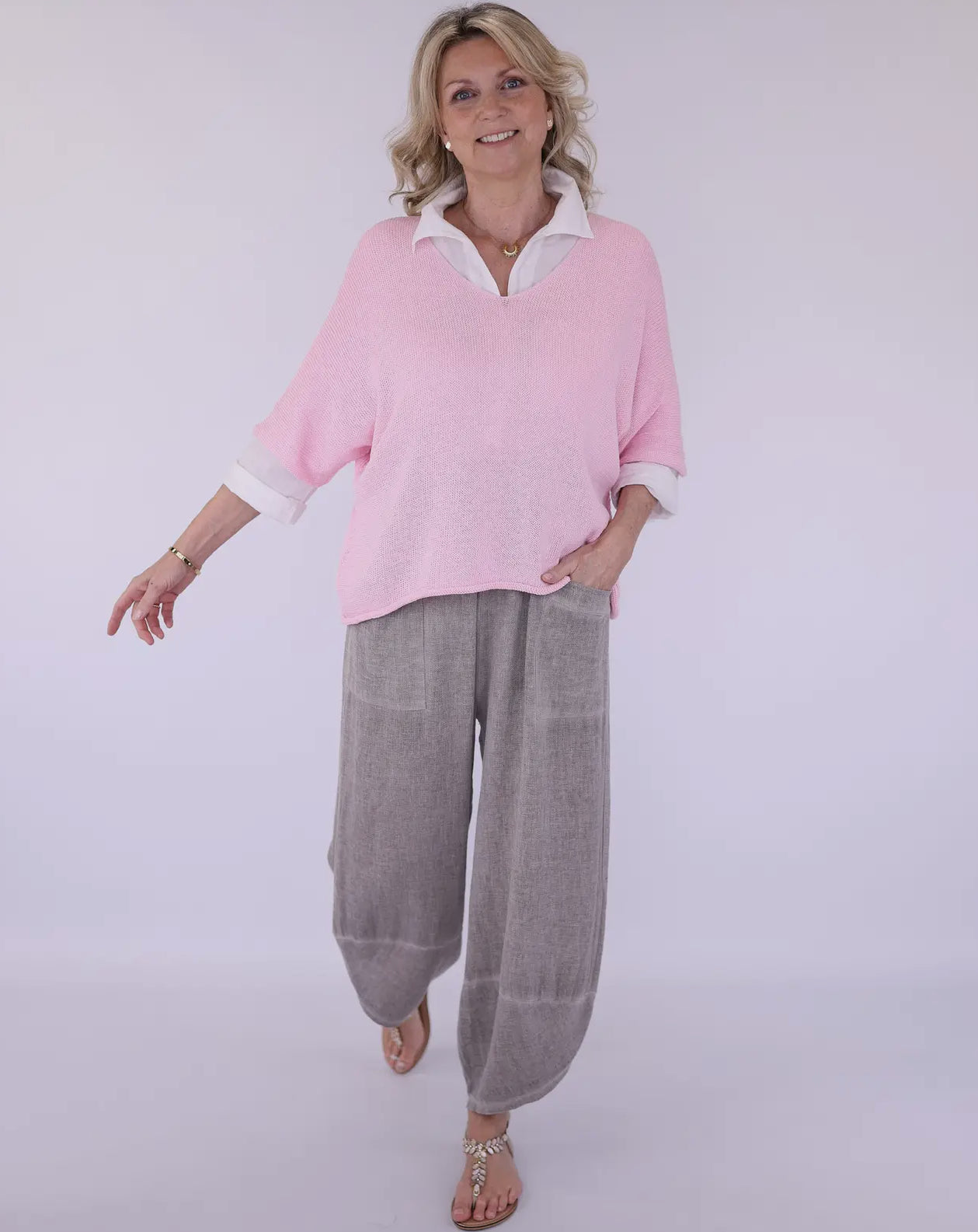 Daphne Linen & Cotton blend Hareem Trousers