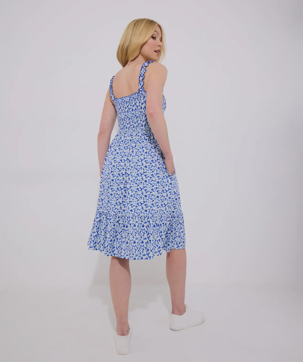 Blue Ditsy Dream Sun Dress