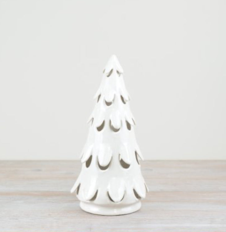 Ceramic LED White Light UP Tree 16cm