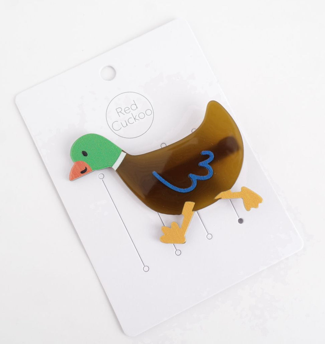 Resin Hair Slide - Duck