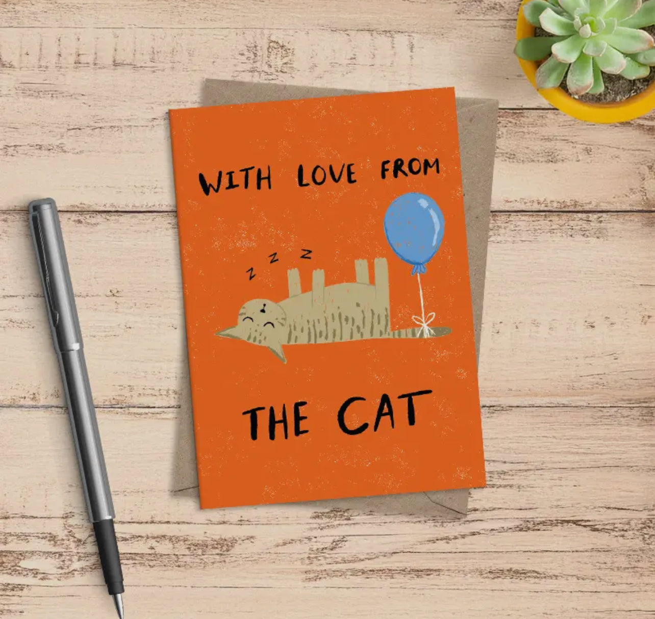 Mini Card - with love from the cat