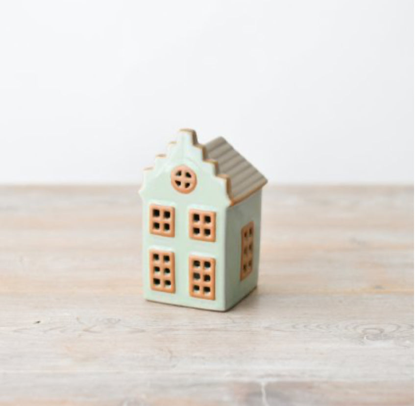 LED Green Light up House - 11.5cm