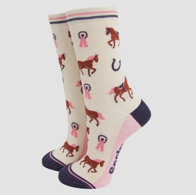 Women’s Bamboo Horse Socks - size 3 - 7