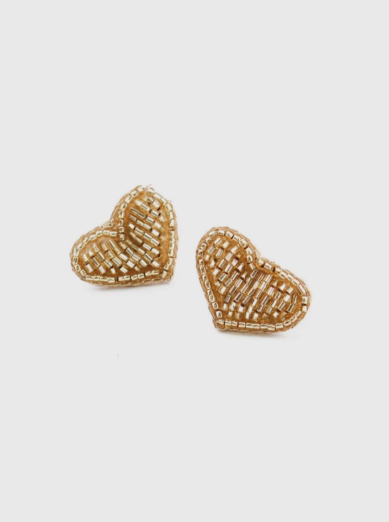 My Doris Black Bead Heart Earrings