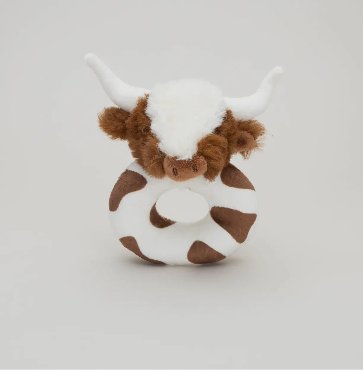 Long Horn Cow Baby Rattle - super soft.