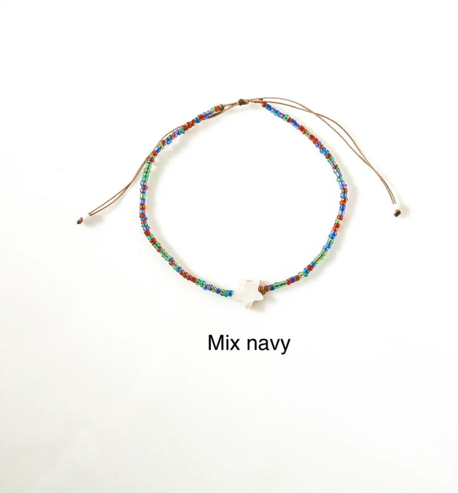 Bali Star Mother of Pearl Beaded Bracelet
