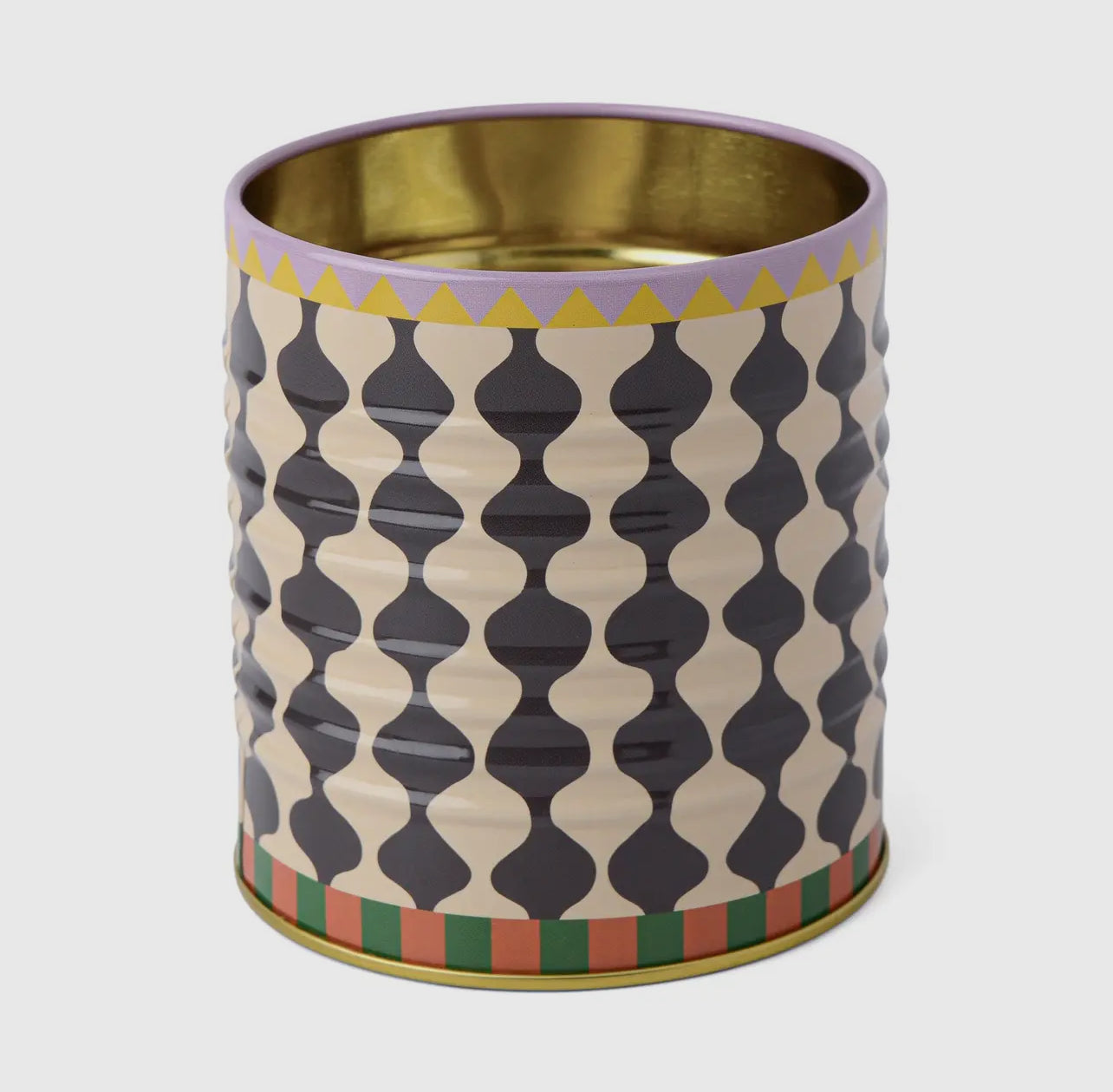 Black Wavy Storage Tin