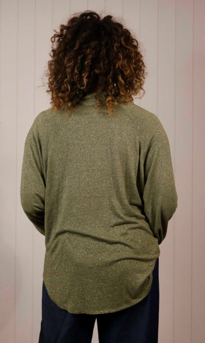 Lurex V-Neck Sleeve - one size