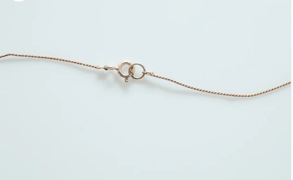 Turquoise Stone Silk Cord Necklace