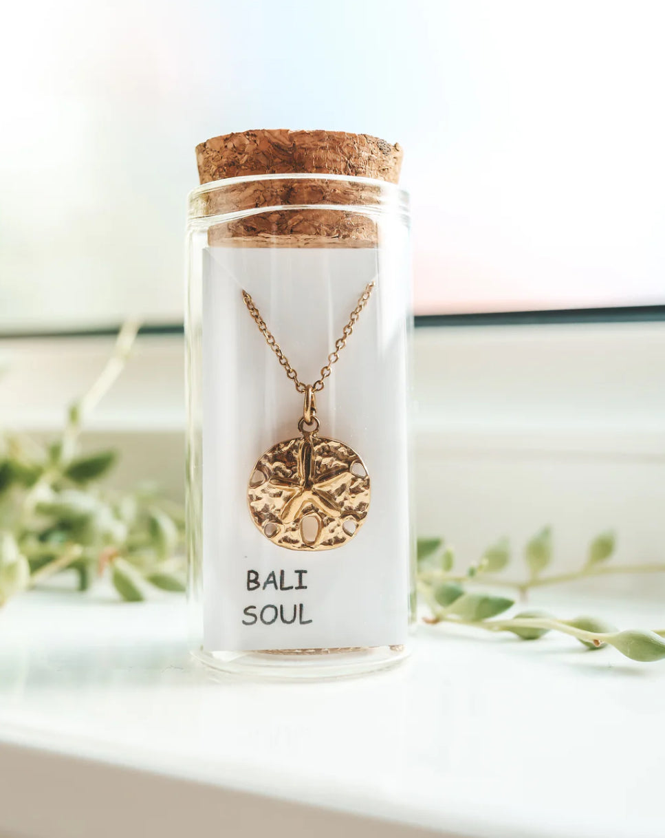 Sand Dollar Charm Gold Necklace
