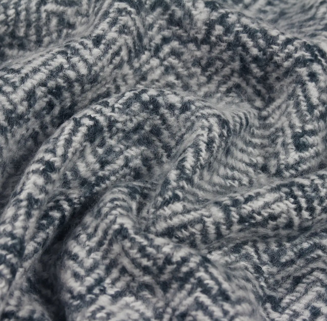 Weaver Herringbone Throw in Navy