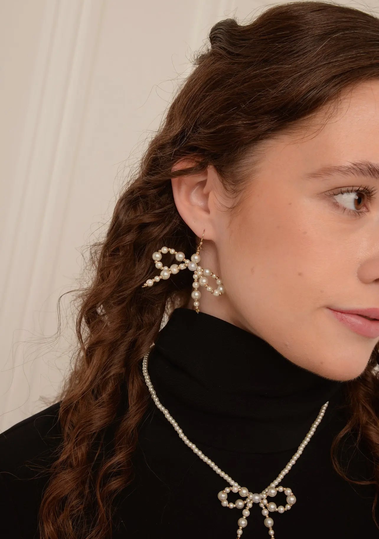 My Doris Pearl Bow Earrings