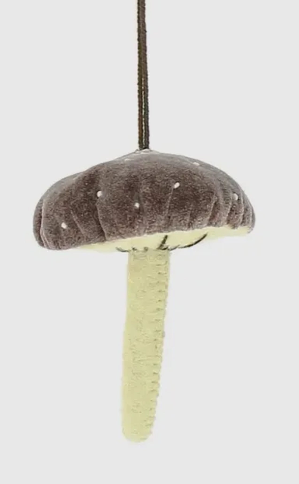 Felt and Velvet Mushroom Decoration - Light Grey/ Pink/ Dark Grey