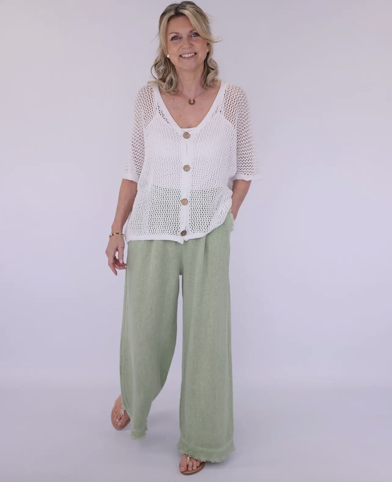 Perry Linen & Cotton Blend Trousers