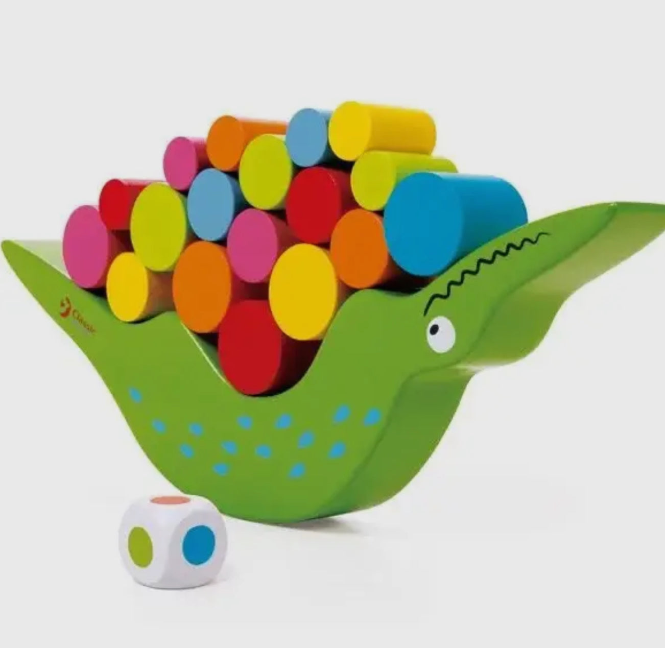 Natural Wood Crocodile Balancing Toy
