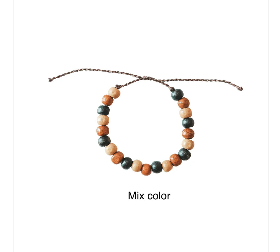 Men’s Kintamani Coconut Wood Bead Bracelet