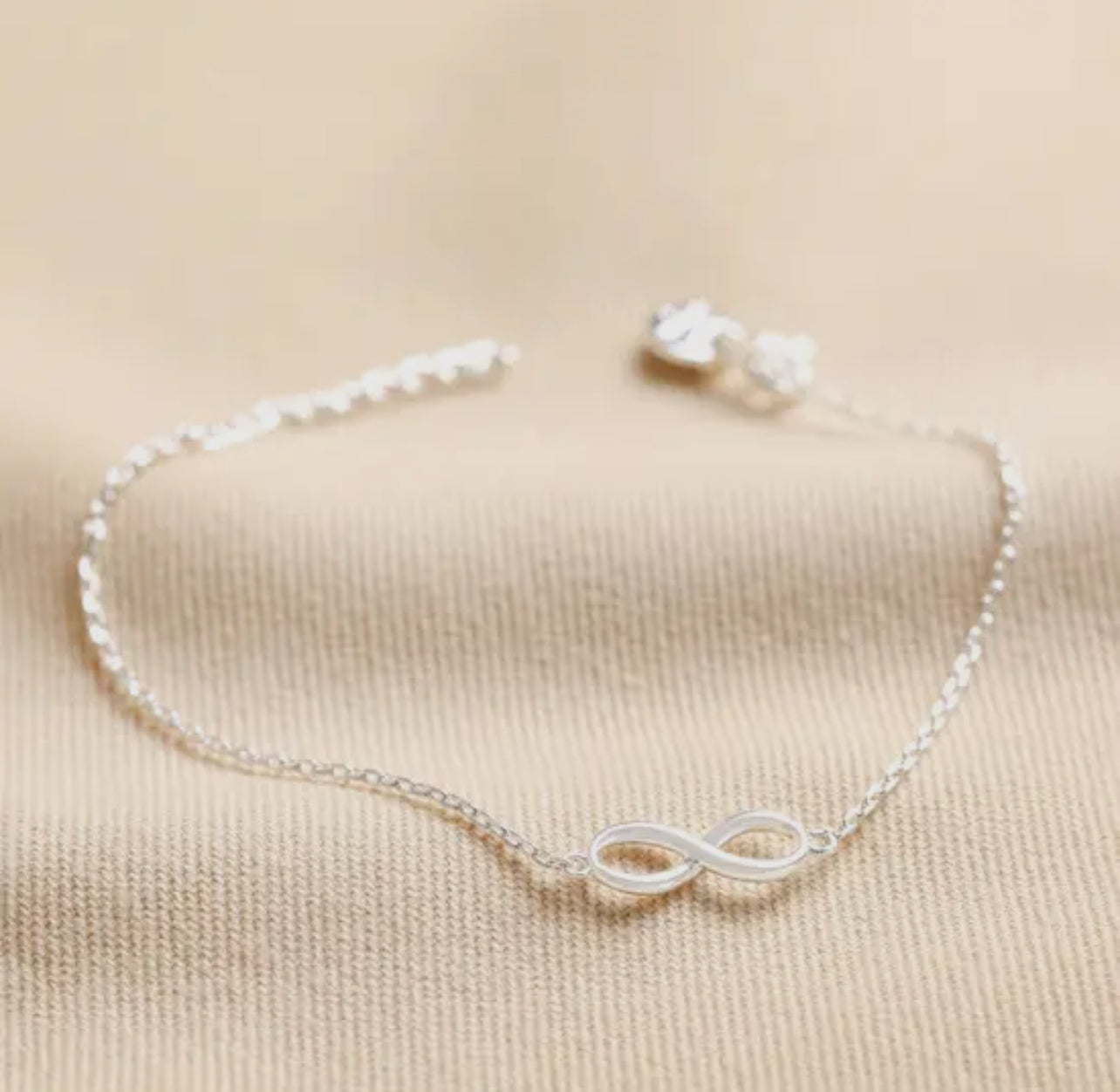 Silver Infinity Charm Bracelet