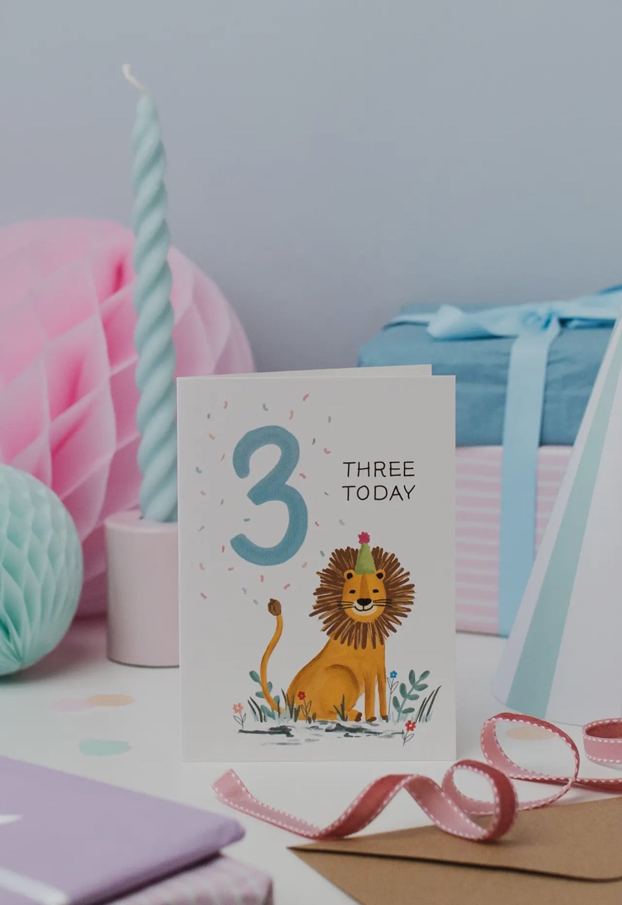 3rd Birthday - Children’s Lion Birthday Card