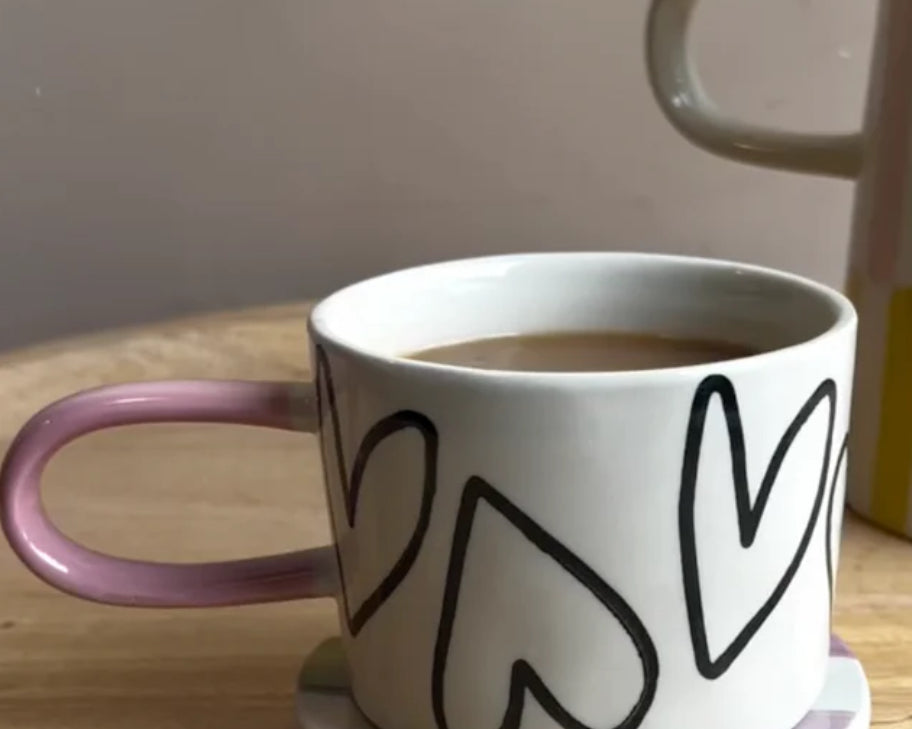 Caroline Gardner Ceramic Mono Heart Mug