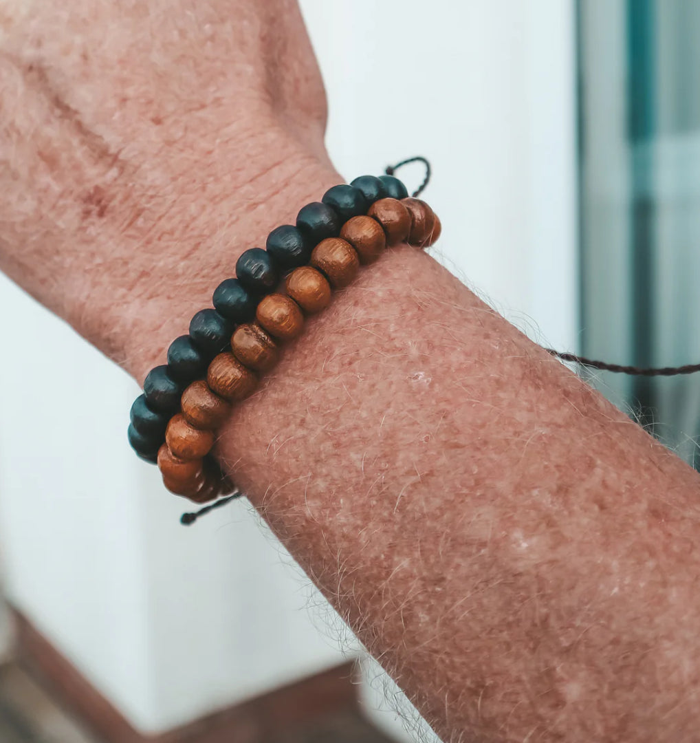 Men’s Kintamani Coconut Wood Bead Bracelet