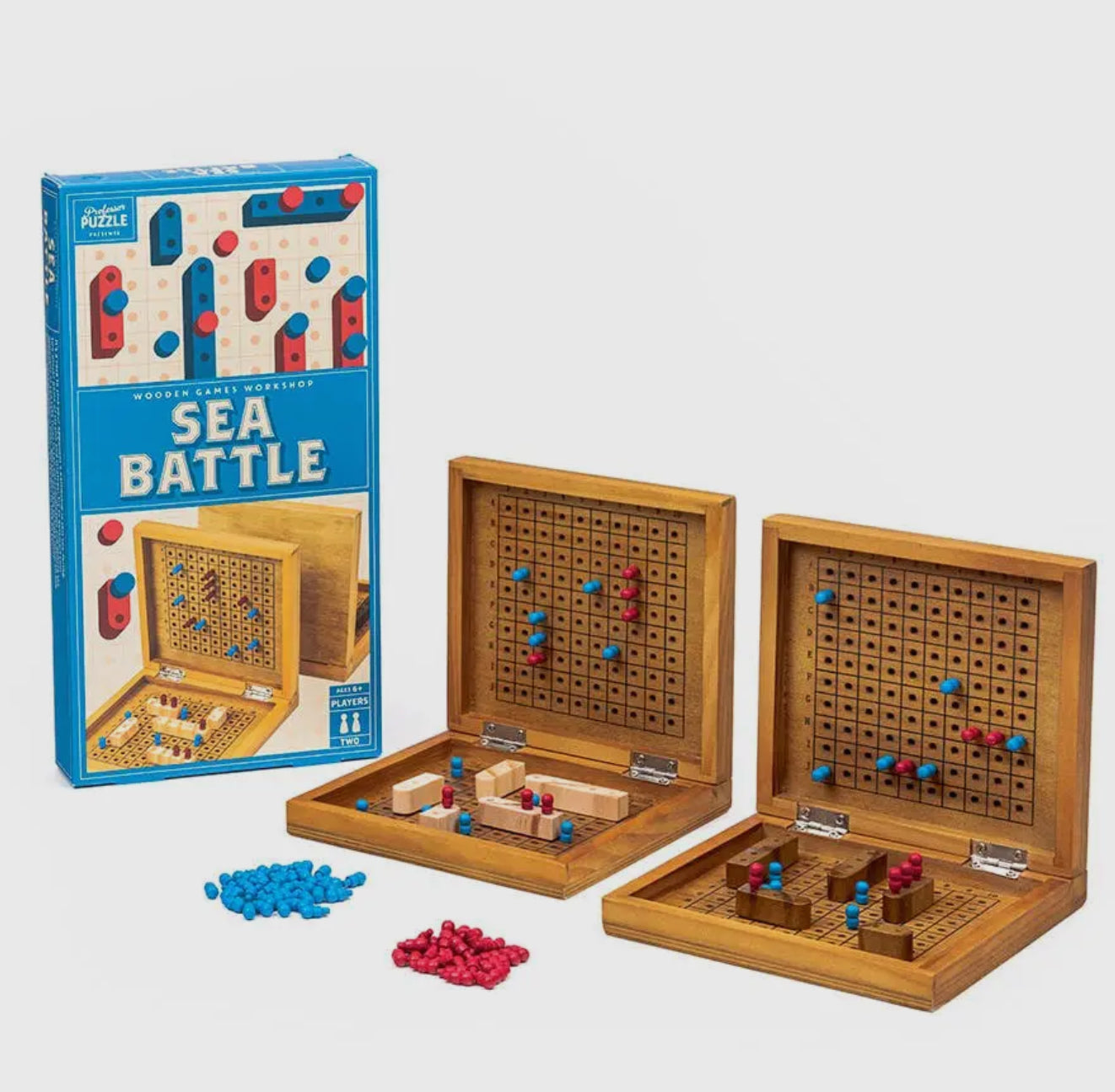 Sea Battle - Battleships wooden board game