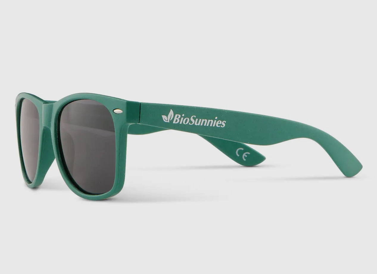 Eco Sunnies - Classic Design Unisex Sunglasses in Emerald Green
