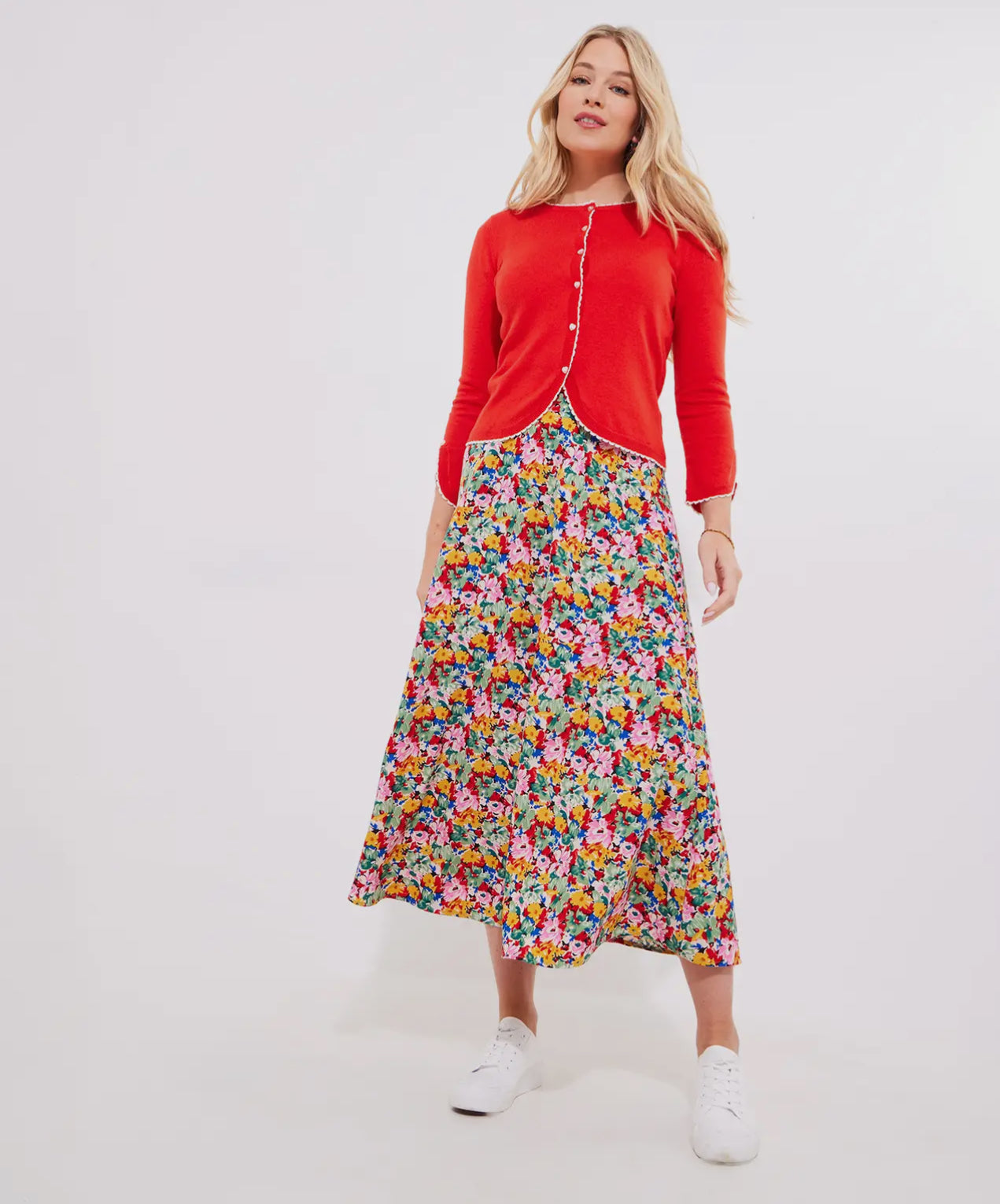Sophie Pretty Floral Maxi Skirt - UK design