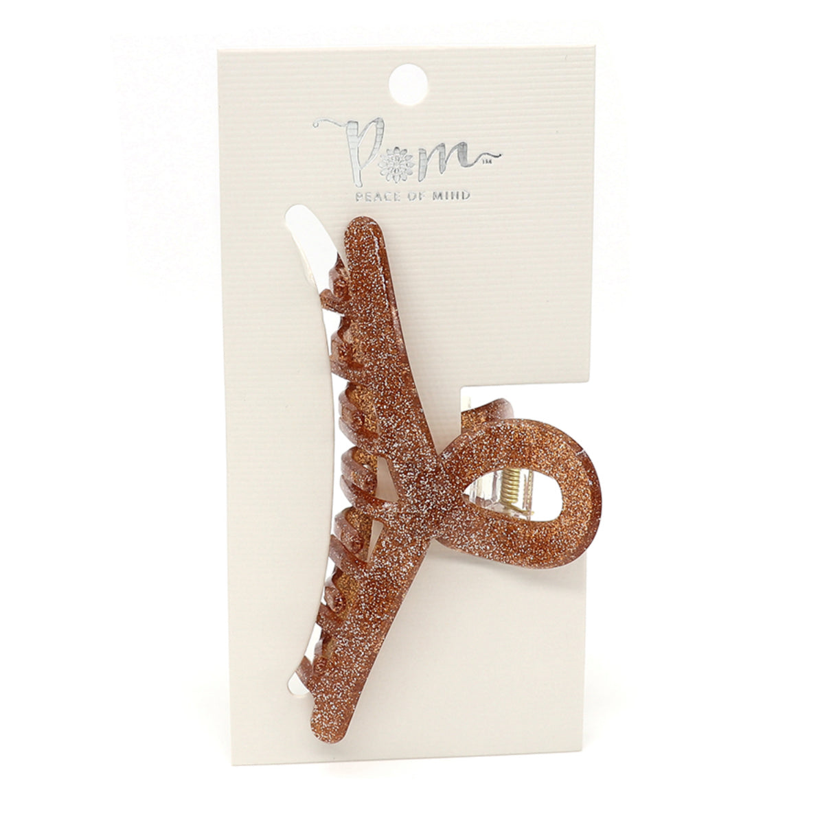 Bronze Glitter Hair Claw Clip
