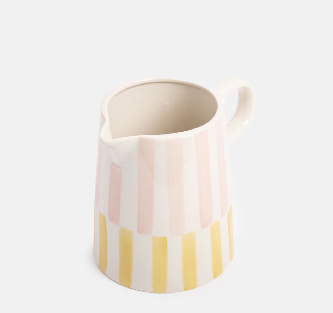 Pink & Yellow Handpainted Jug/ Vase
