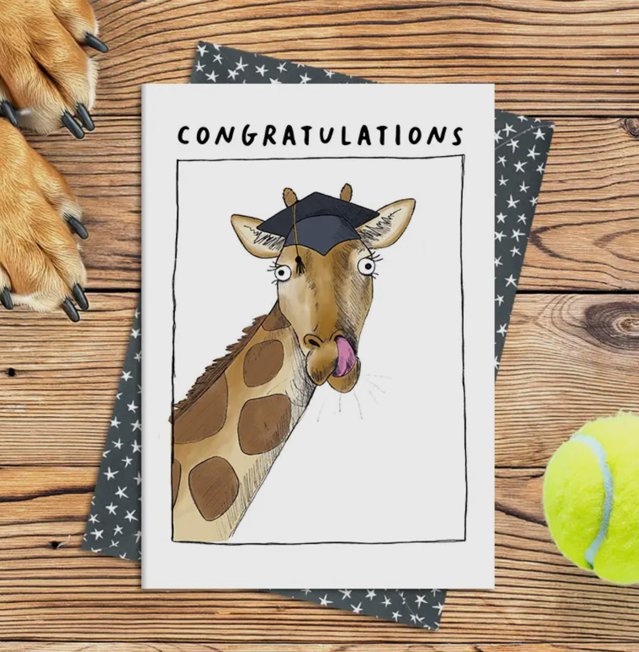 Congratulations Giraffe Card - Exam pass and Graduation