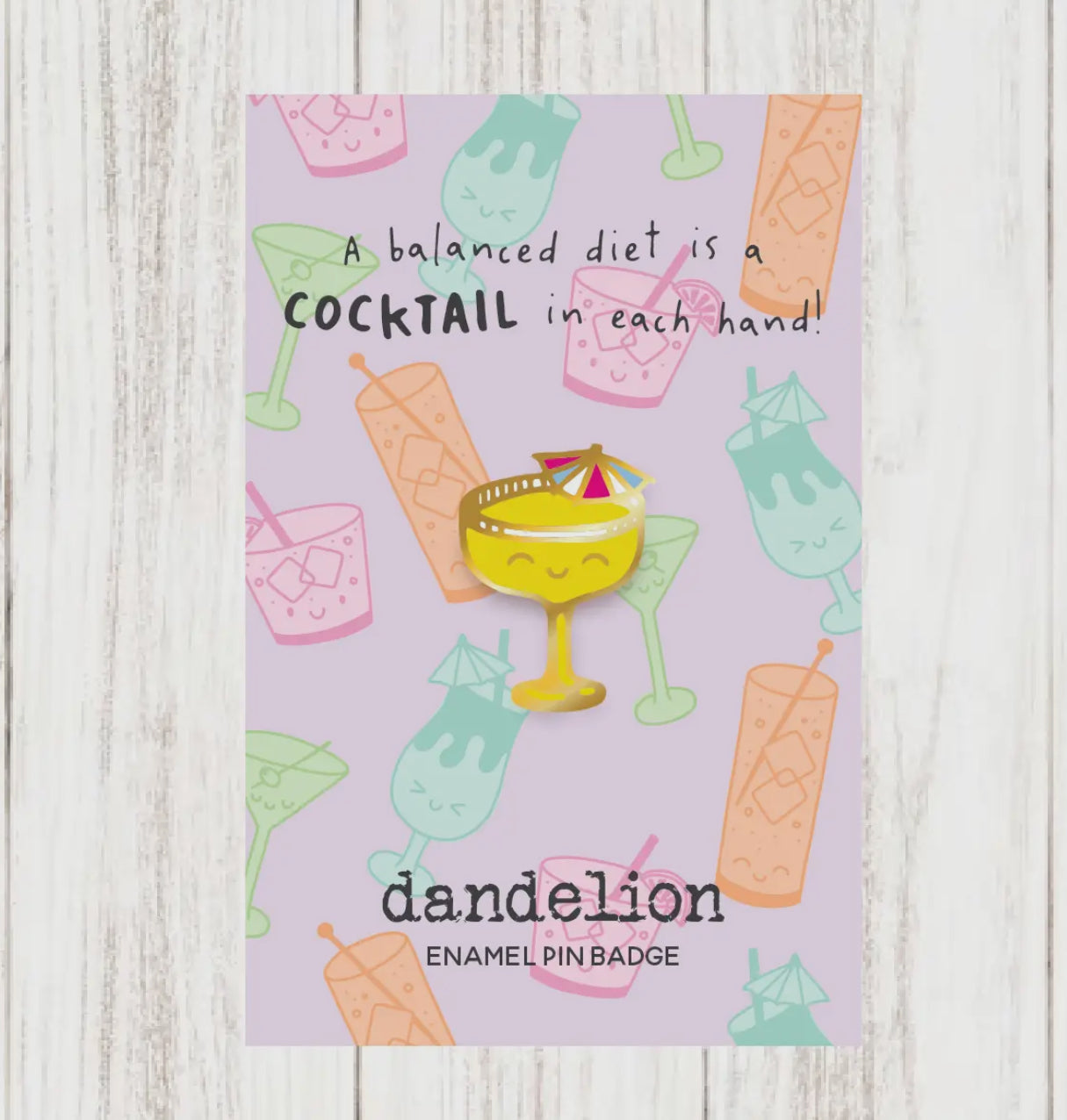 Cocktail Lovers Enamel Pin Bage