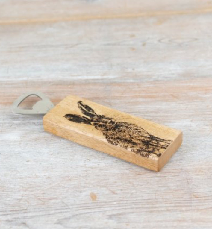 Decorative Bottle Opener - Wooden Rabbit