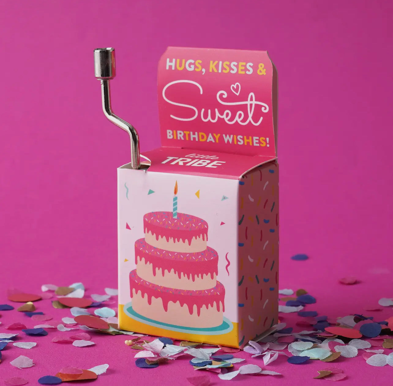 Happy Birthday Wind Up Music Box - Cake style