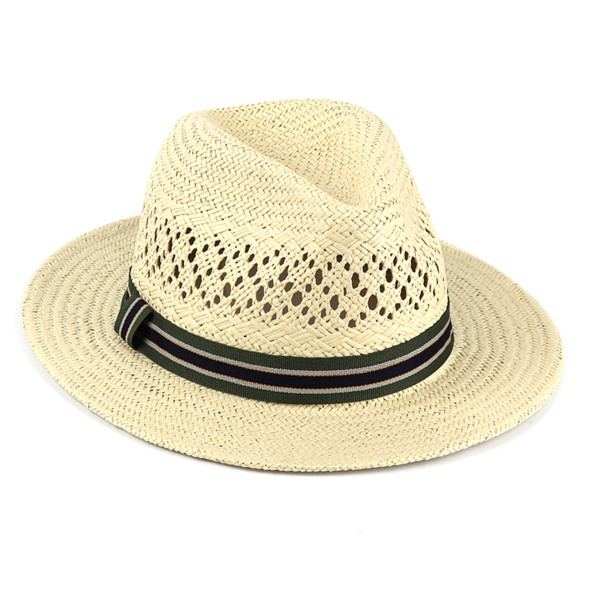 Men’s Trilby Hat In Cream with Trim