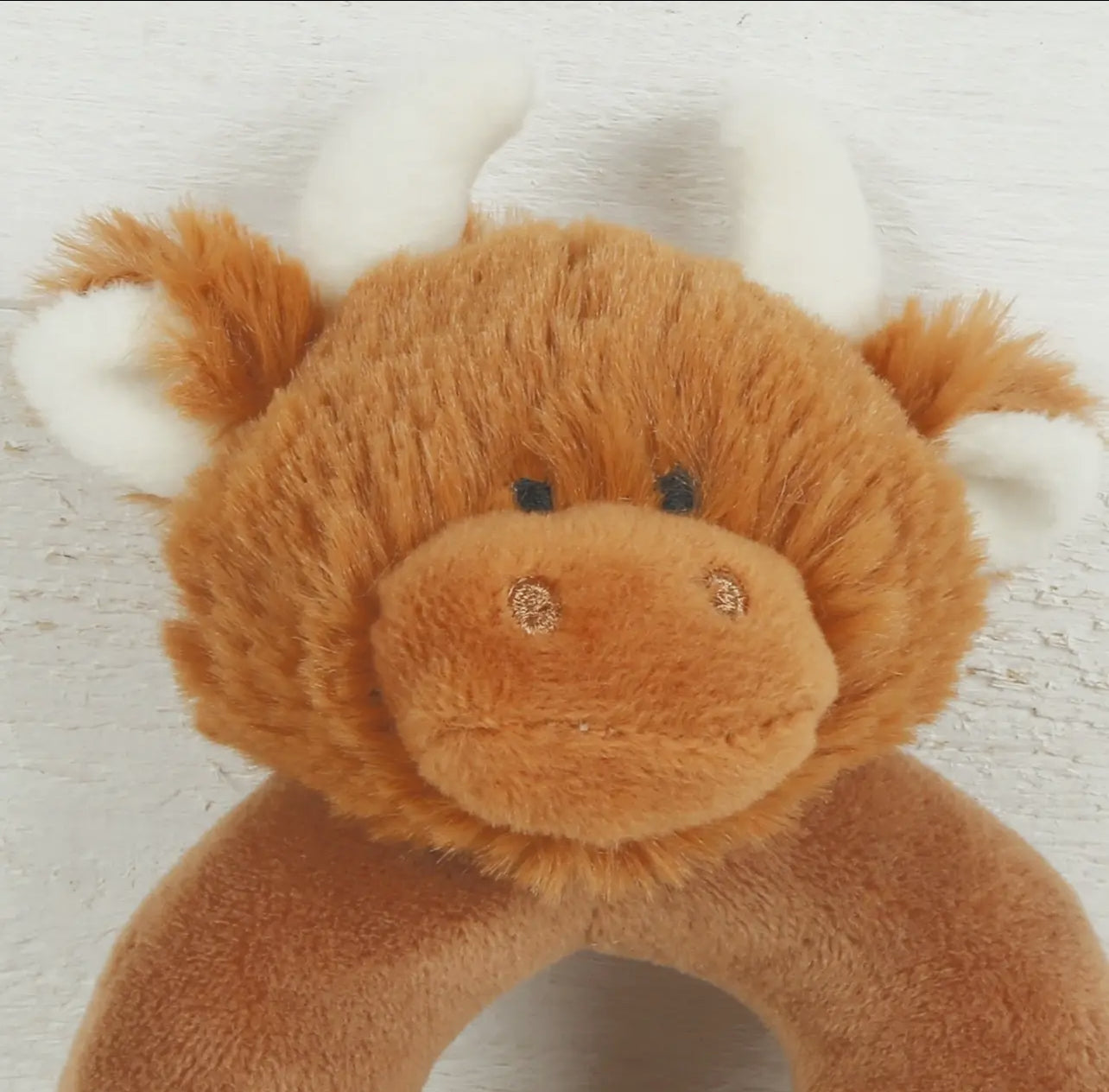 Scottish Highland Cow Baby Rattle - Soft Plush Toy